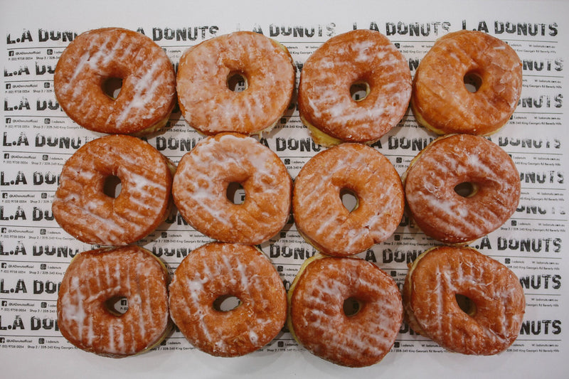 dozen glazed donuts